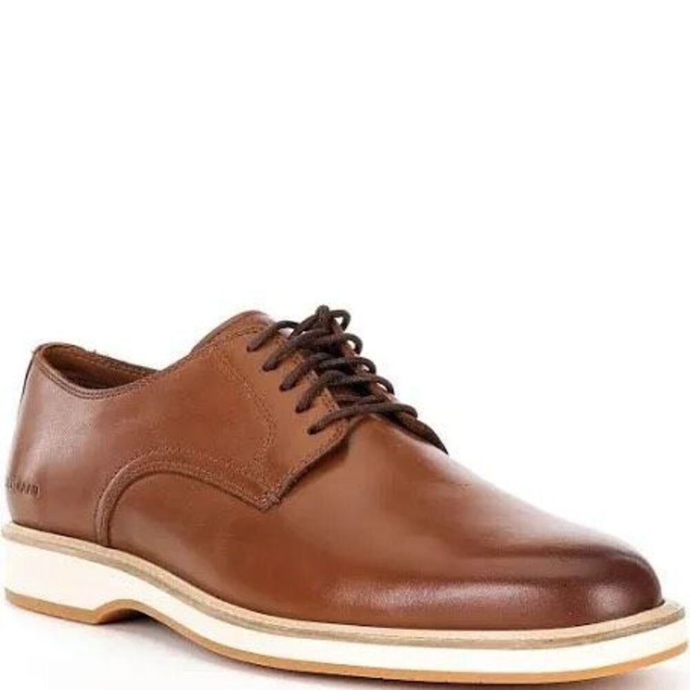 Cole Haan Grand Series Lace Up Oxford Loafer Brown Leather Office Prep Size 10.5